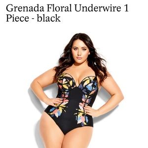 CityChic Underwire Size 20 Corset-Like One piece swimsuit